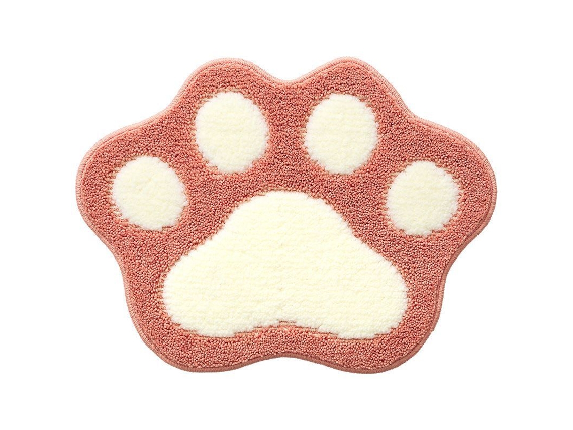 2026-tapete De Baño En Forma De Pata Absorbente Antideslizante Lavable Rosa 45x60cm