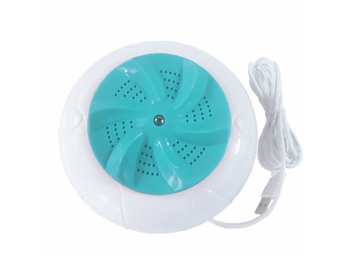 Lavadora portátil HYMNORA Mini Ultrasonido, Lavadora Automática con USB, Cyan
