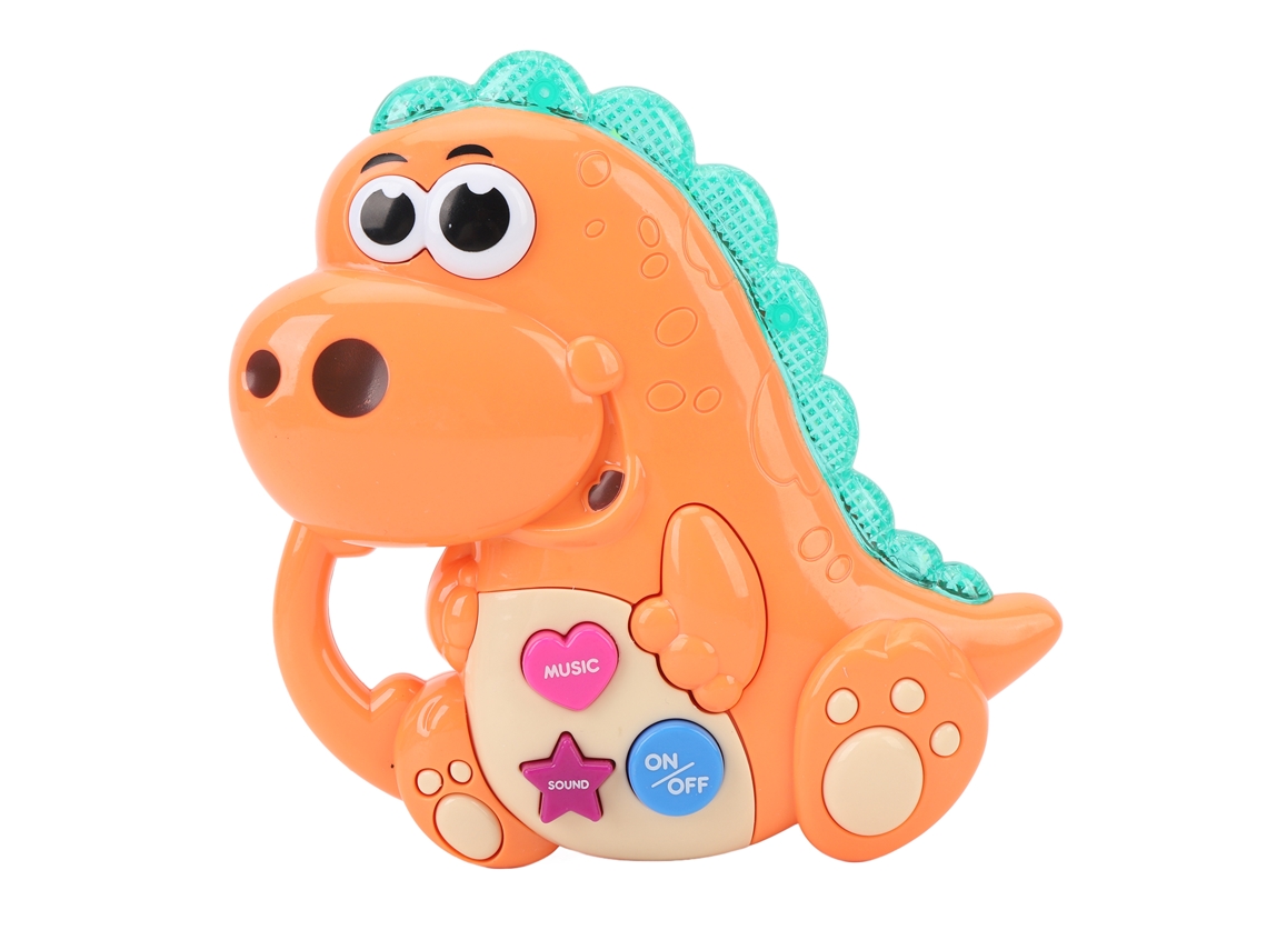 2026-juguete Musical De Dinosaurio Para Bebés Con Luz Y Sonido Juguete Educativo Temprano Electrónico Color Naranja
