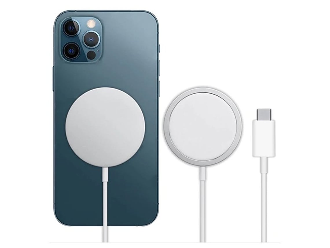 Cargador Rápido Inalámbrico Magnético para Apple Iphone 14 Pro Max Blanco