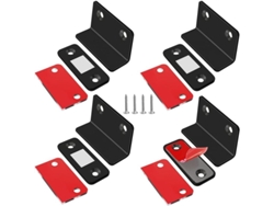 Aimant Porte Placard 4 Loquets Magnéticos Ultra Mince Acero Inoxidable Fermeture Puissante Portes Coulissantes Tiroirs Noir