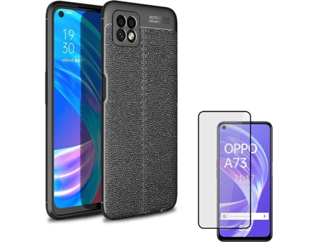 Funda y Protector Oppo A73 5G PHONESHIELD Full Cover Negro