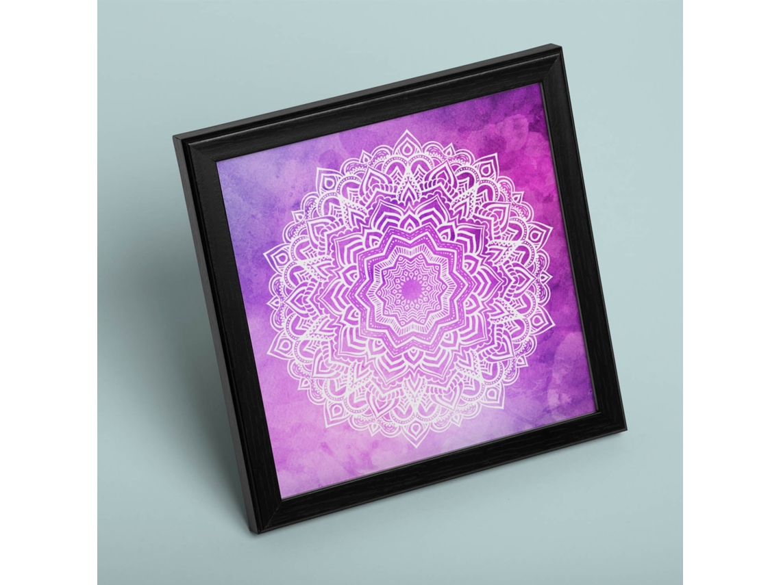Póster NACNIC Cuadrado con Dibujos de Mandalas. Mandala de la Elegancia, Ilustrada con Mandalas Coloridos y Complejos.
