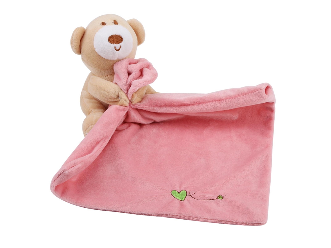 Manta De Seguridad Oso Suave Para Bebé Niños Juguete Cojín Plush Soother Regalo Recién Nacido Rosa