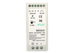 Fuente De Alimentación Industrial Para Riel Din De 60 W Dc24v Con Salida Única Mdr-60-24