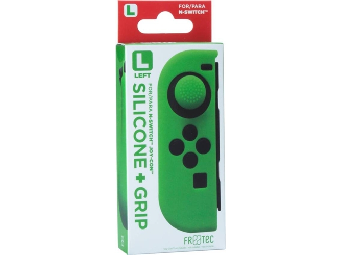 Funda para mando + Grips Siliconae FREETEC FT1015 (Nintendo Switch - Joy-Con Izquierdo - Verde)