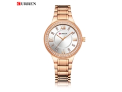 Reloj De Cuarzo Impermeable Para Mujer (rosa Y Blanco) Con Números Romanos