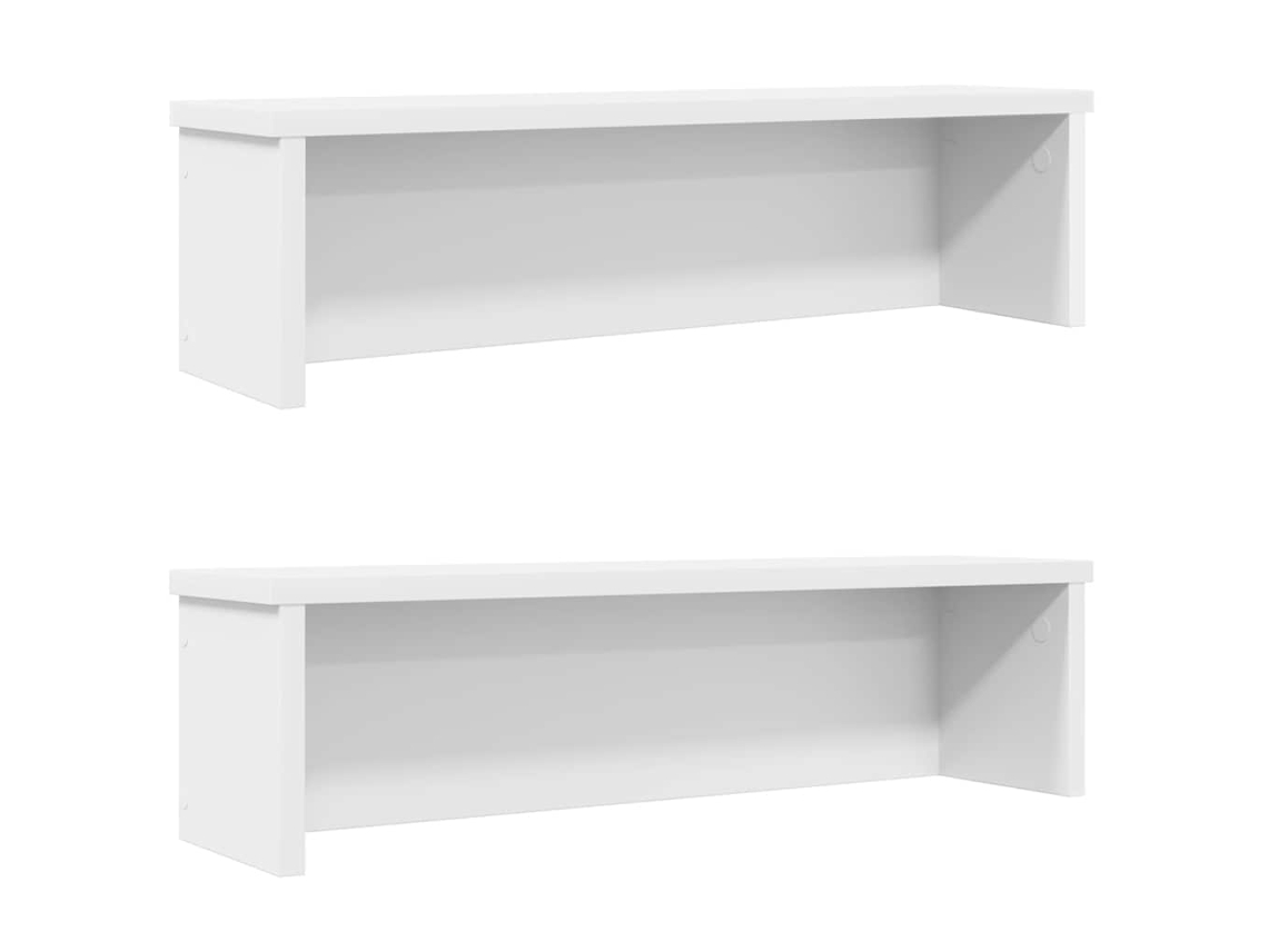 vidaXL Estantes de cocina apilables 2 uds blanco 50x15x16 cm