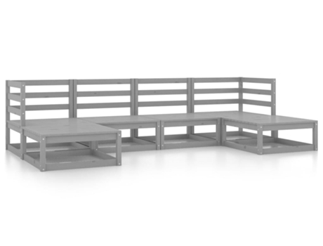 Conjunto 6 de muebles de jardín VIDAXL madera maciza de pino