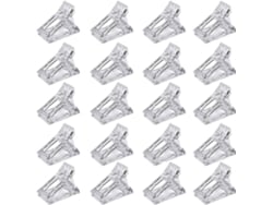 Pinzas Transparentes Para Extensiones De Uñas Polygel, 20 Piezas Para Construcción Rápida De Uñas