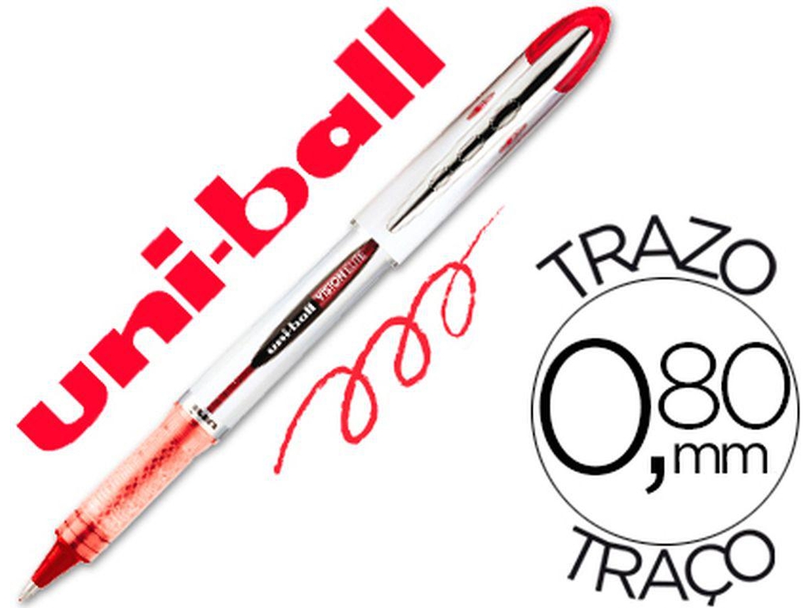Marcador Uni Ball Roller Ub 200 Vision Vermelho 0.8 mm