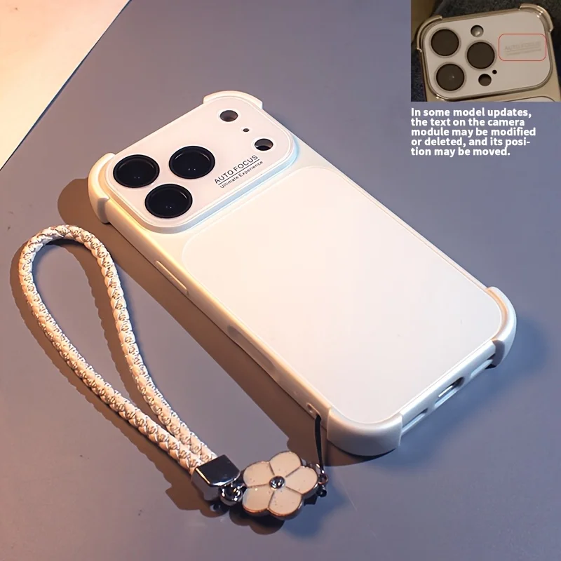 (marrón Claro Iphone 14) Funda Para Teléfono Con Marco De Esquina Galvanizado, Protección De Lente, Resistente A Golpes.