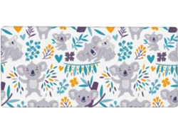 Besportble Alfombrilla De Ratón Grande Con Adorables Koalas Y Flores Y Goma Antideslizante 40 X 90 Cm