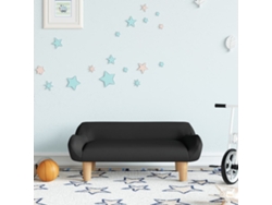 Sofá infantil 70x40x24 cm en tela negra Wsd444478 Adorable Home