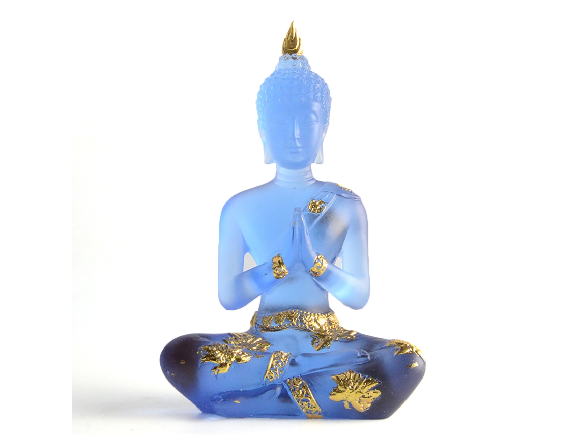 Mini Estatua Transparente De Buda Sentado, Adorno Decorativo De Resina Para El Hogar Y La Oficina.