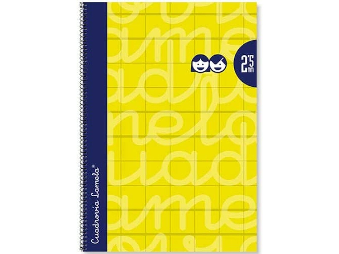 Cuaderno Lamela 4 mm amarillo Din A4 5 piezas 80 hojas