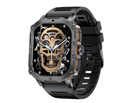 Smartwatch 1.952 Pulgadas AMOLED Pantalla Siempre Activa Llamada Bluetooth Frecuencia Cardíaca Monitoreo De Oxígeno En Sangre - Negro CHRONUS