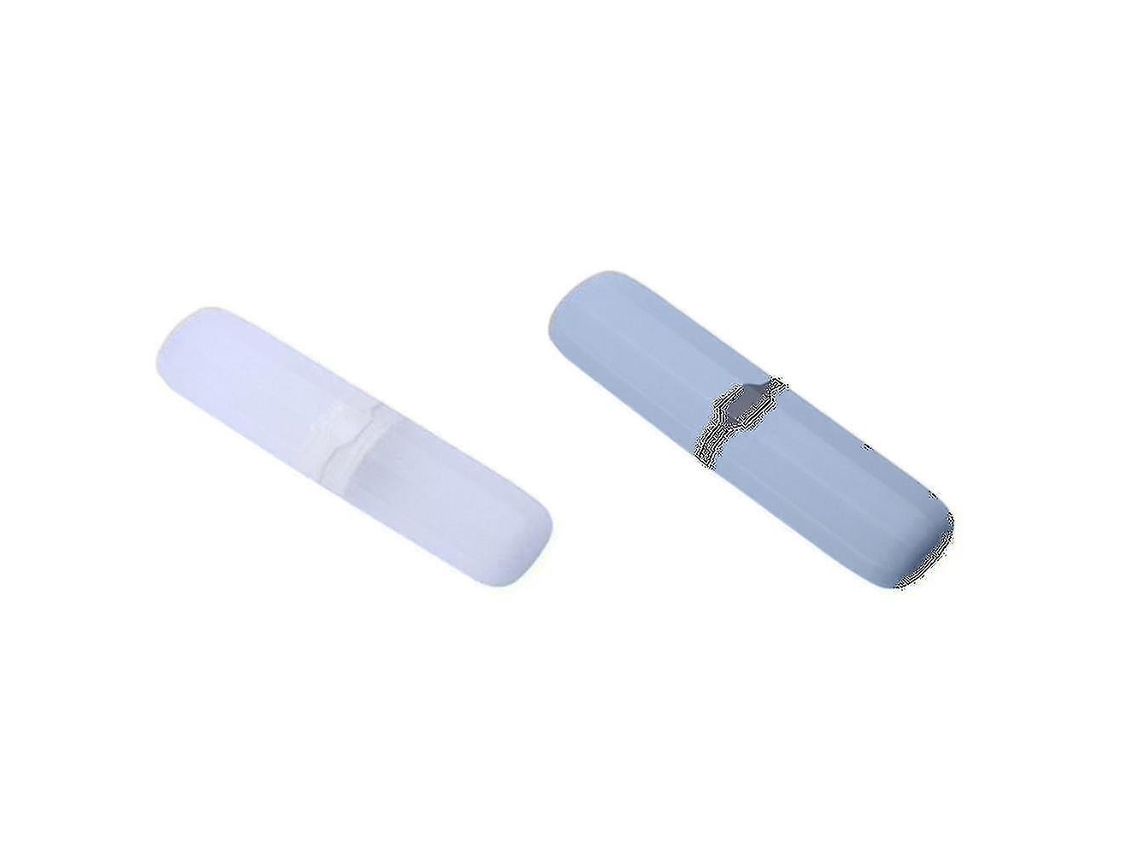 Estuche extensible para cepillos de dientes (2 unidades), soporte para pasta de dientes, contenedor antibacteriano ajustable, caja azul y transparente Rosewell