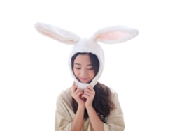 Ats-gorro De Peluche Cariño Caliente Suave Conejo Accesorios Para Fotos Mujeres Niñas Disfraces Fiestas Festivales Blanco