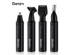 Kit de recortadora de vello nasal y de orejas USB recargable con 4 cuchillas reemplazables MDUG (negro)