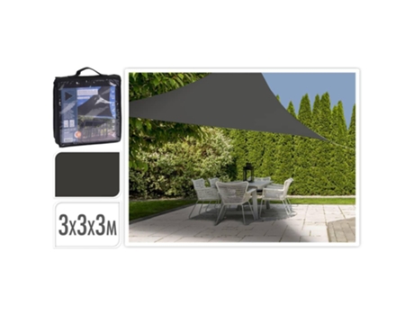 ProGarden Toldo de tela triangular gris oscuro 3x3x3 m