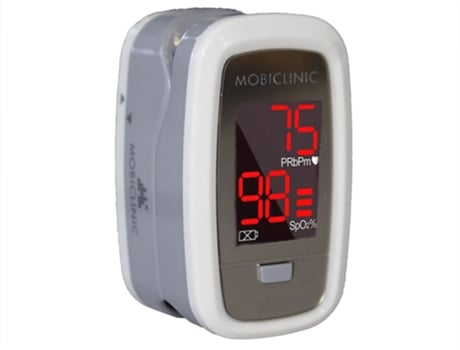 Pulsioxímetro de dedo Pantalla OLED MOBICLINIC Frecuencia cardiaca y gráfico de barras PX-02