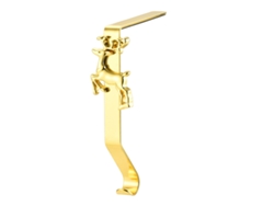 Soporte metálico para medias navideñas, accesorio brillante para chimenea TRUYUETY