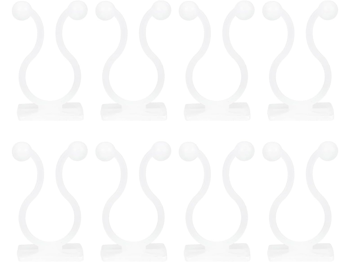 Ganchos Adhesivos Para Plantas Trepadoras, 200 Piezas, Plástico Blanco, Tamaño