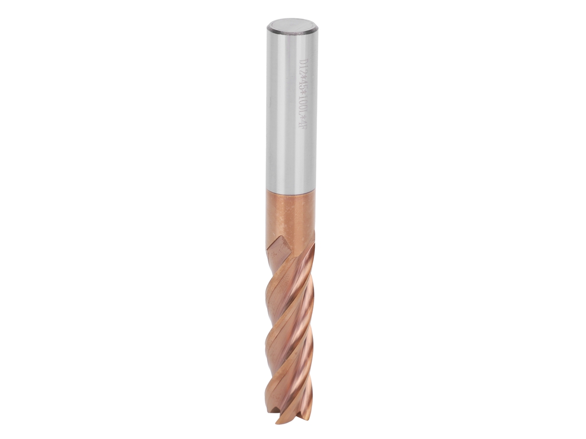 Fresa De Acero De Carburo De Tungsteno Cnc, 4 Dientes, Para Aluminio, D12x45x100l