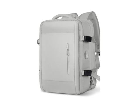 Mochila de viaje extra grande para computadora portátil, mochilas de negocios resistentes al agua con puerto de carga USB-2319 # Gris