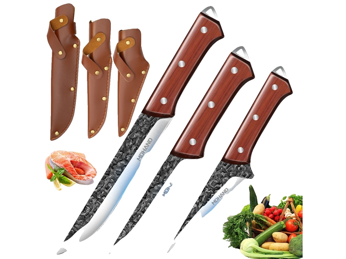 Cuchillo deshuesador, acero inoxidable, mango ergonómico, C