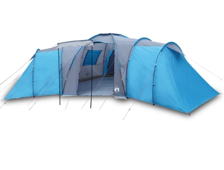 Tienda de campaña familiar iglú 12 personas impermeable VIDAXL azul
