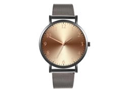 Reloj De Moda Para Hombre Y Mujer Con Correa De Malla, Esfera Redonda Y Movimiento De Cuarzo, Ideal Para Parejas.