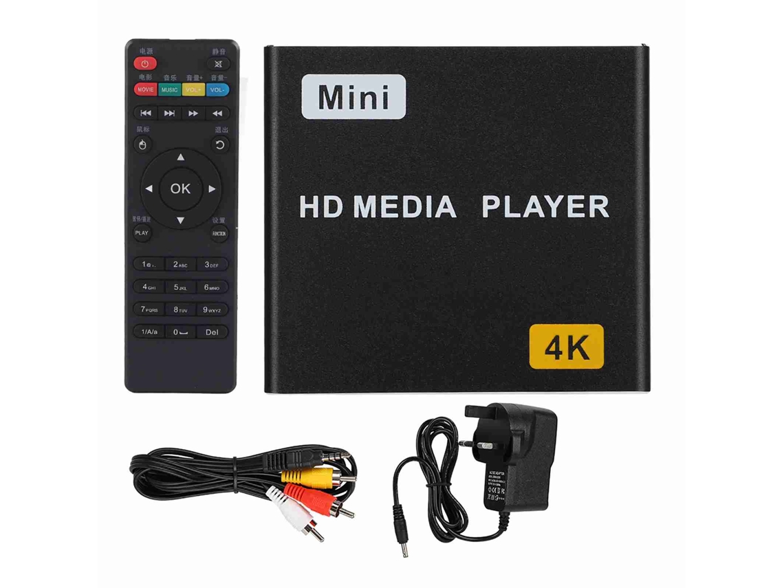 Reproductor Multimedia Digital 4k Full Hd Con Hdmi, Usb Y Spdif Para Música Y Vídeo Domésticos.