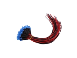 50 Diodos Led Difusos Precableados Dc12v De 5 Mm, Luz Azul Multicolor