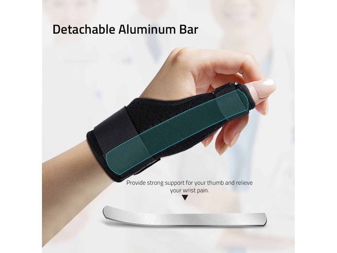 Protector Universal Para El Pulgar Con Barra De Aluminio, Soporte Para La Muñeca Y El Pulgar, Para Mano Izquierda Y Derecha.