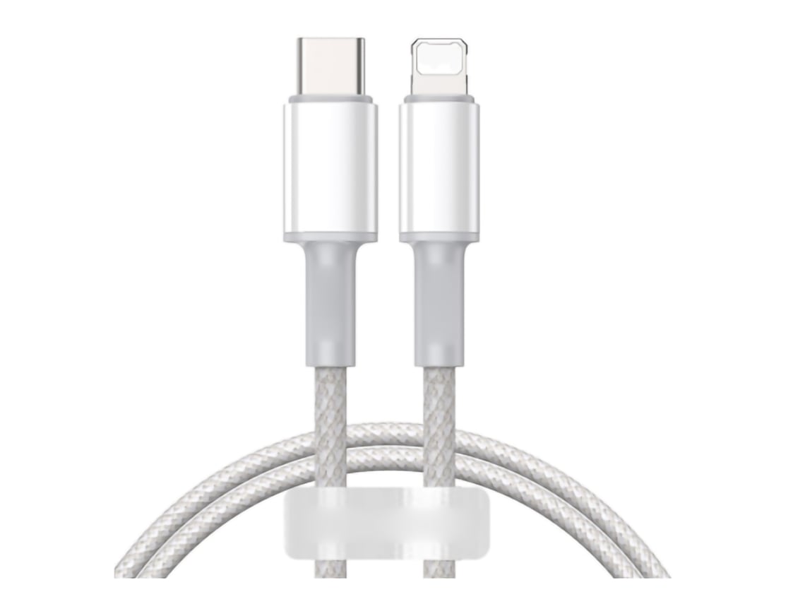Cable De Datos (trenzado De Alta Densidad, Carga Rápida Pd De 20w) Para Iphone 12 Pro 1m Blanco