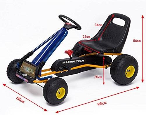 Kart para Niños HOMCOM Sports Racing con Pedales (96x68x56 cm)