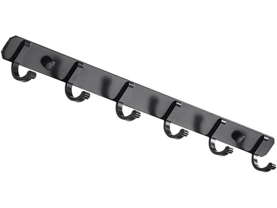 Ganchos De Pared Negros Para Almacenamiento En Armarios, Perchero Para Baño Y Vestidor.