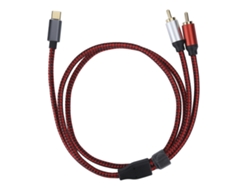 Cable de audio USB-C a RCA con platino dorado de 3 m