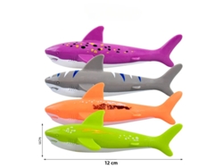 (4 Pulseras De Juguete De Buceo Con Temática De Tiburón), Juguete Flotante Cognitivo, Colorido Juguete De Playa De Verano.