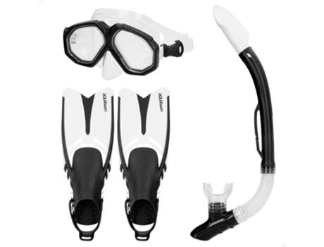AQUA SPORT Set gafas de buceo adulto c/tubo y aletas T.38-42