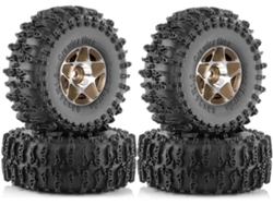 Juego De 4 Llantas Metálicas Beadlock De 63 Mm (1 Pulgada) Para Coches Rc Crawler A Escala 1/18 Y 1/24.