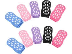 5 Pares De Calcetines De Yoga Antideslizantes Para Mujer: Transpirables, Elásticos Y Cómodos.