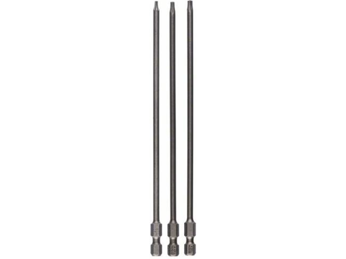 Conjunto de 3 Puntas de Atornillar BOSCH Extraduras T8; T10; T15; 152 mm