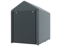 Caseta de jardín, tienda de campaña, robusta y resistente a la intemperie, estructura de acero, 1,2 x 1,8 x 1,6 m, gris oscuro BAGOLY