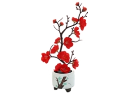 Flores de simulación, plantas verdes, plantas en macetas, decoración de ciruelas, para el hogar. TRUYUETY
