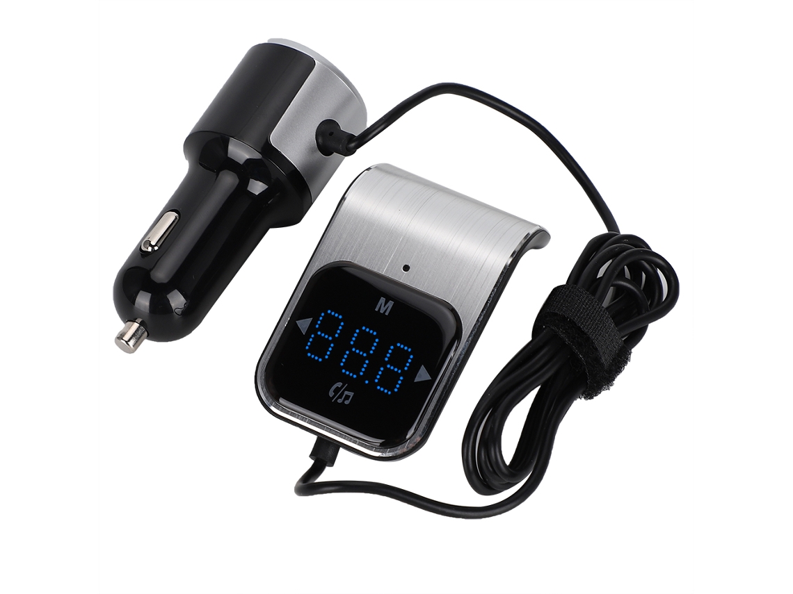 Transmisor Fm Mp3 Bluetooth Para Coche Con Llamada Manos Libres Y Carga Usb