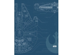 Póster de Star Wars Blueprint Falcon, azul oscuro, 40 x 50 cm, SANDERS SANDERS