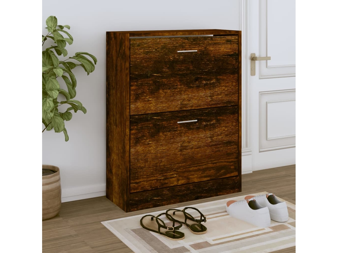 Zapatero Organizador 63X24X81 Cm Derivados de Madera Roble Ahumado